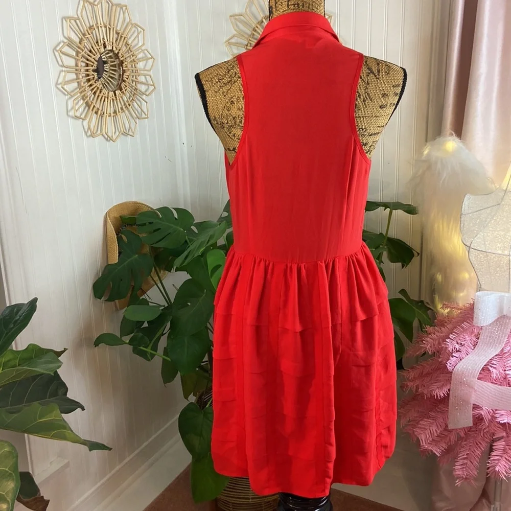 Anthropologie Sachin + Babi Red Sleeveless Dress - Picture 3 of 6